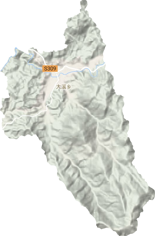大溪乡地形图