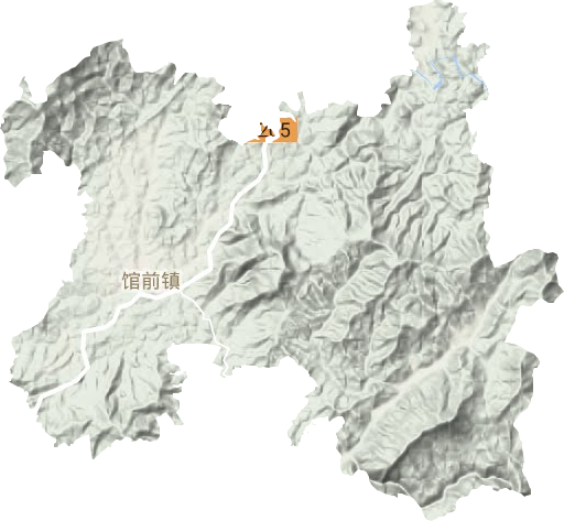 馆前镇地形图