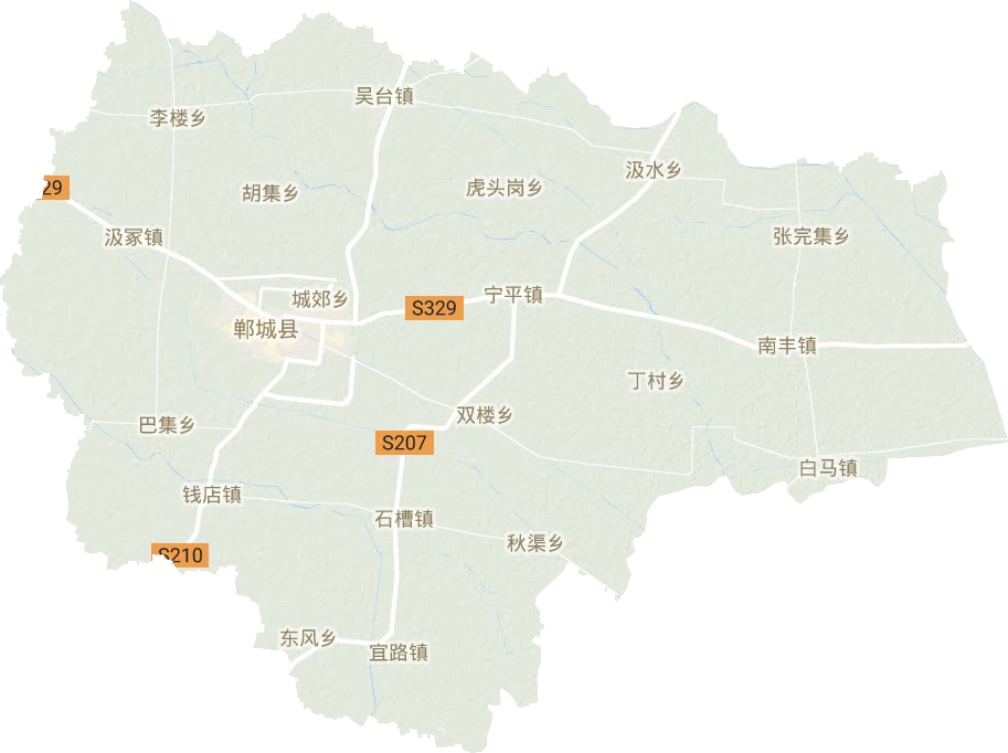 郸城县地形图