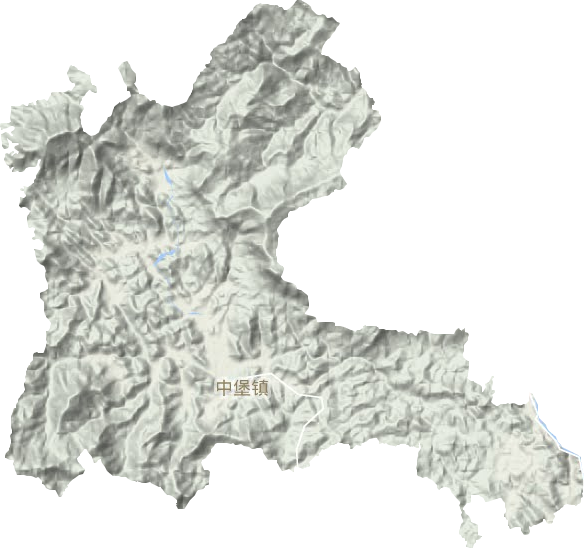 中堡镇地形图