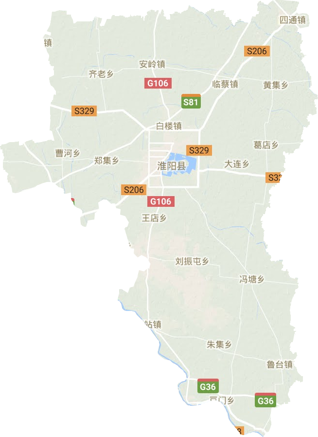 淮阳县地形图