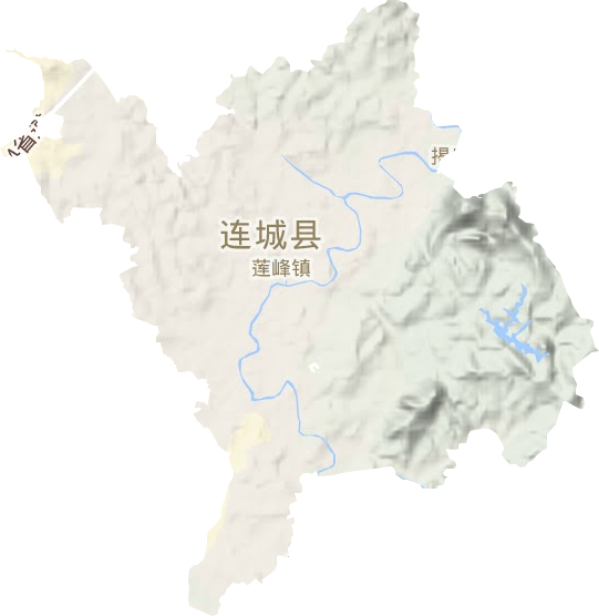 莲峰镇地形图
