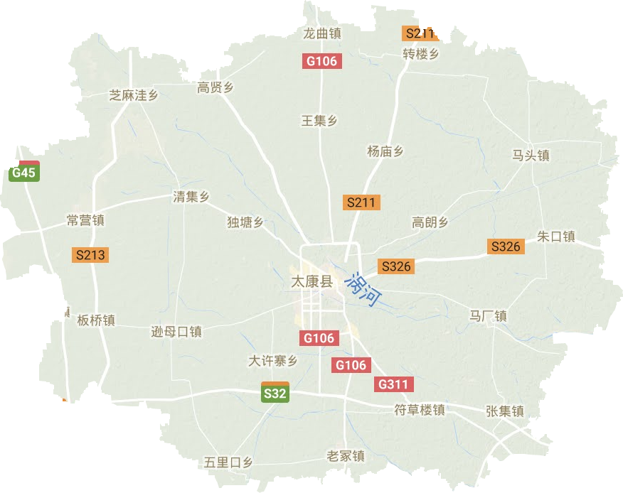 太康县地形图