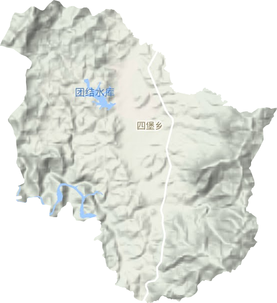 四堡乡地形图