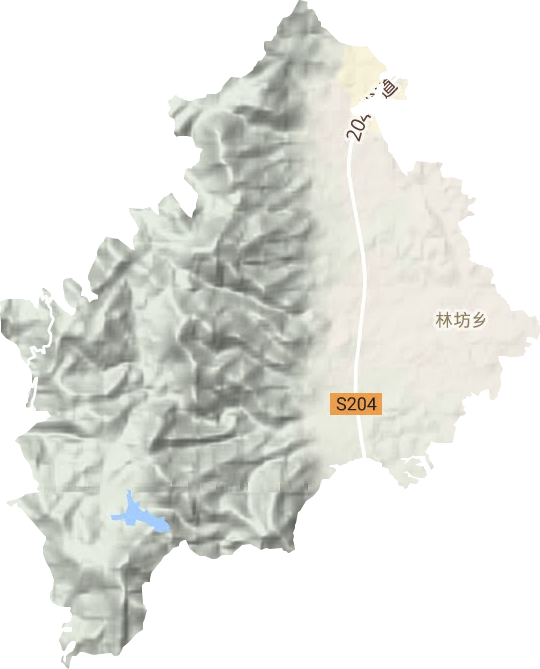 林坊乡地形图