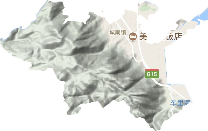 城南镇地形图