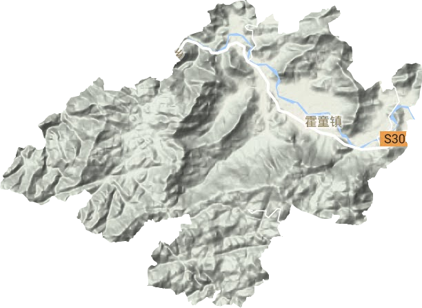 霍童镇地形图