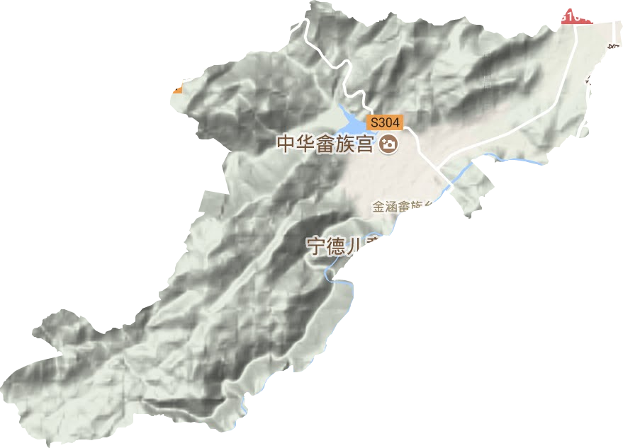 金涵畲族乡地形图