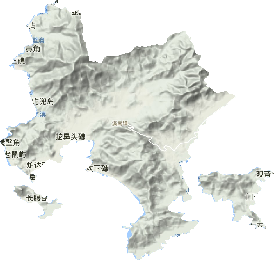 溪南镇地形图