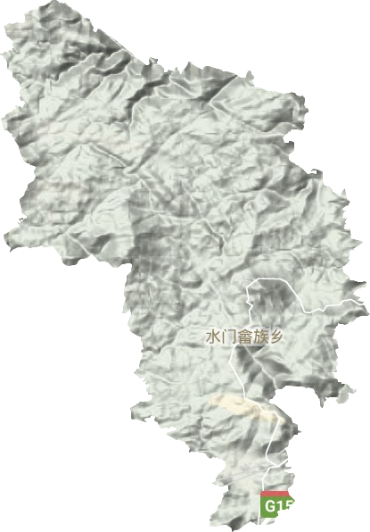 水门畲族乡地形图