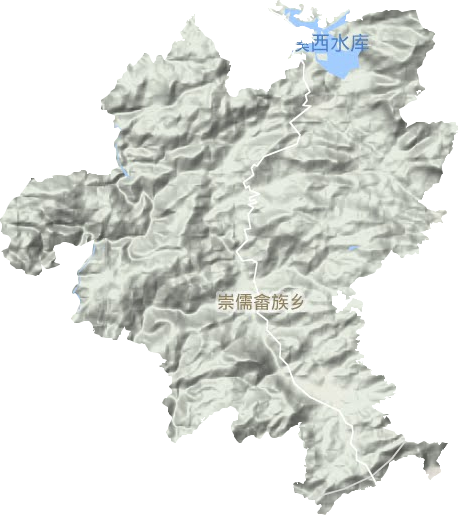 崇儒畲族乡地形图