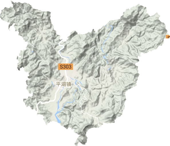 平湖镇地形图