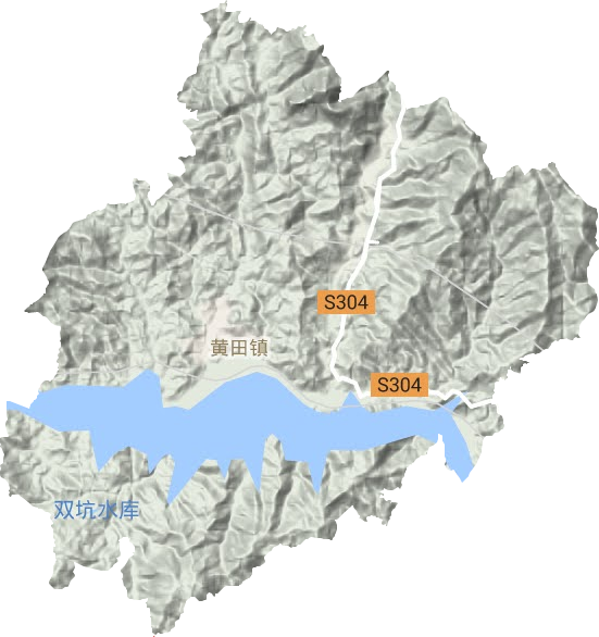 黄田镇地形图