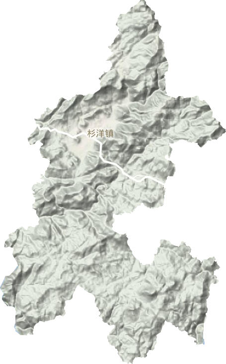 杉洋镇地形图