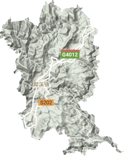 犀溪镇地形图