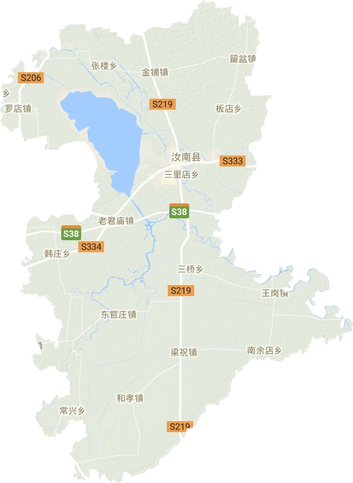汝南县地形图