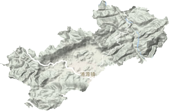 浦源镇地形图