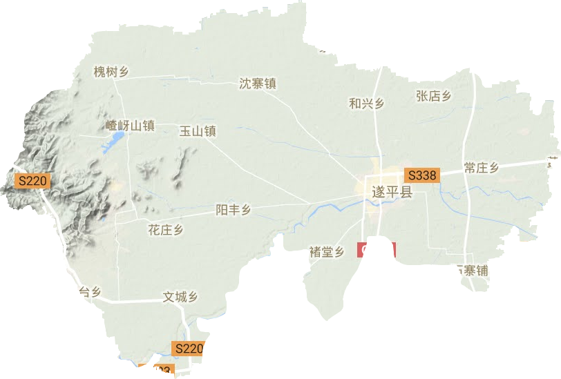 遂平县地形图