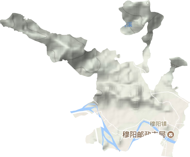 穆阳镇地形图