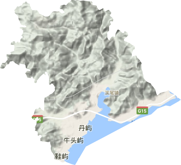 溪尾镇地形图