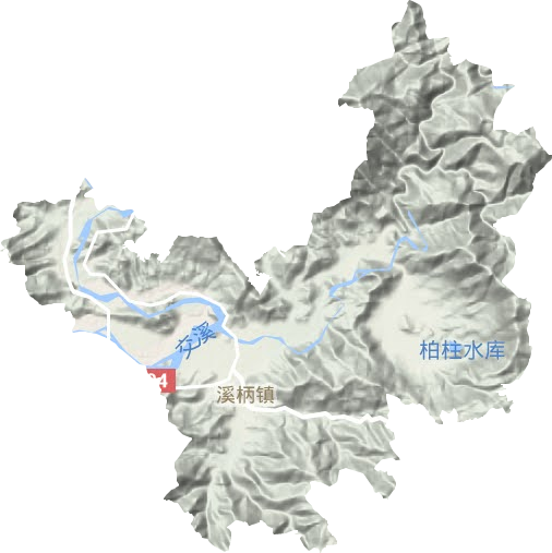 溪柄镇地形图