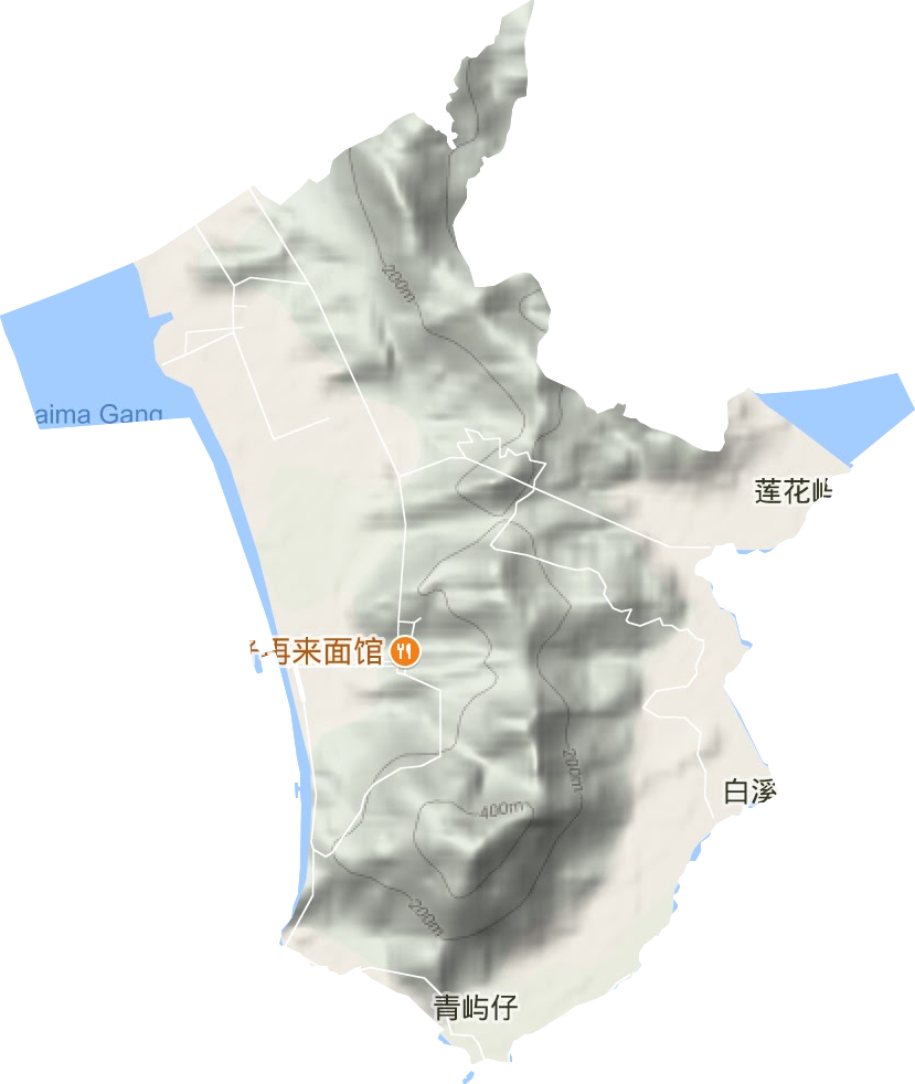 湾坞工业集中区地形图