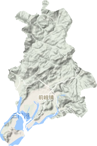 前岐镇地形图