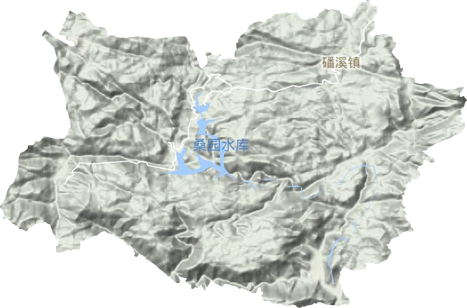 磻溪镇地形图