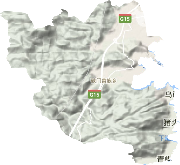 硖门畲族乡地形图