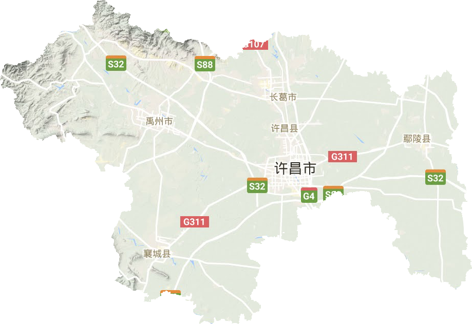 许昌市地形图