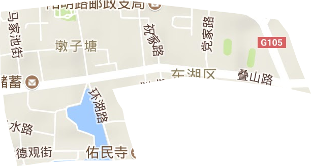 墩子塘街道地形图
