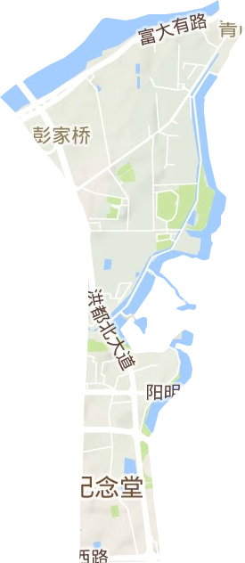 彭家桥街道地形图