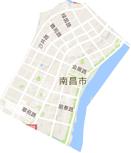 沙井街道办事处（红谷滩新区）地形图