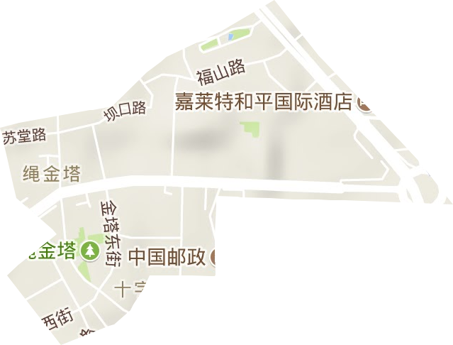 绳金塔街道地形图