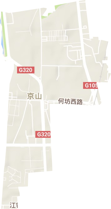 京山街道地形图