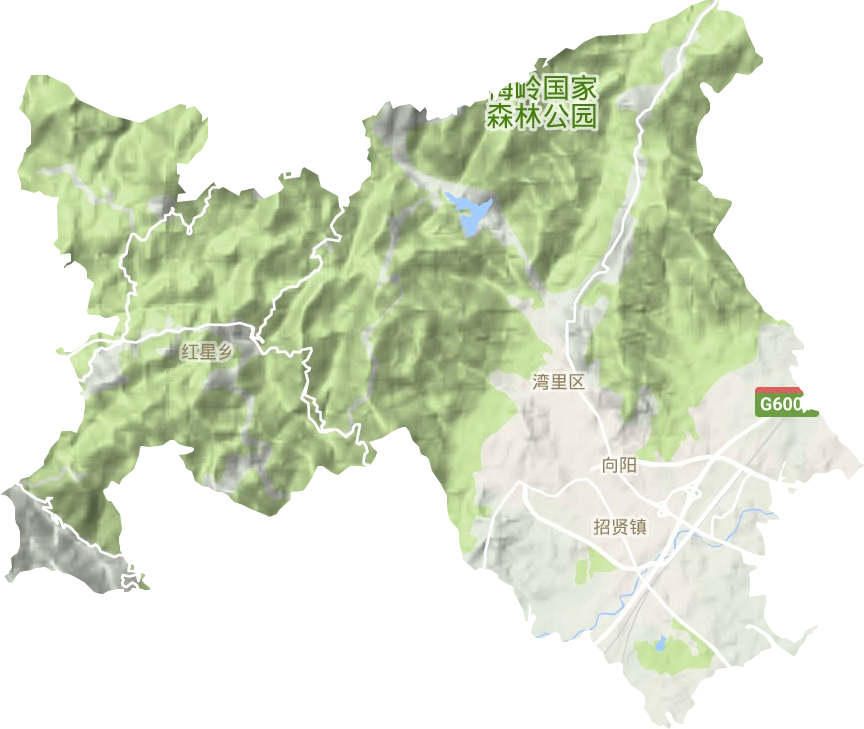 招贤镇地形图