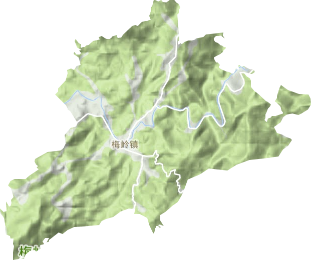 梅岭镇地形图