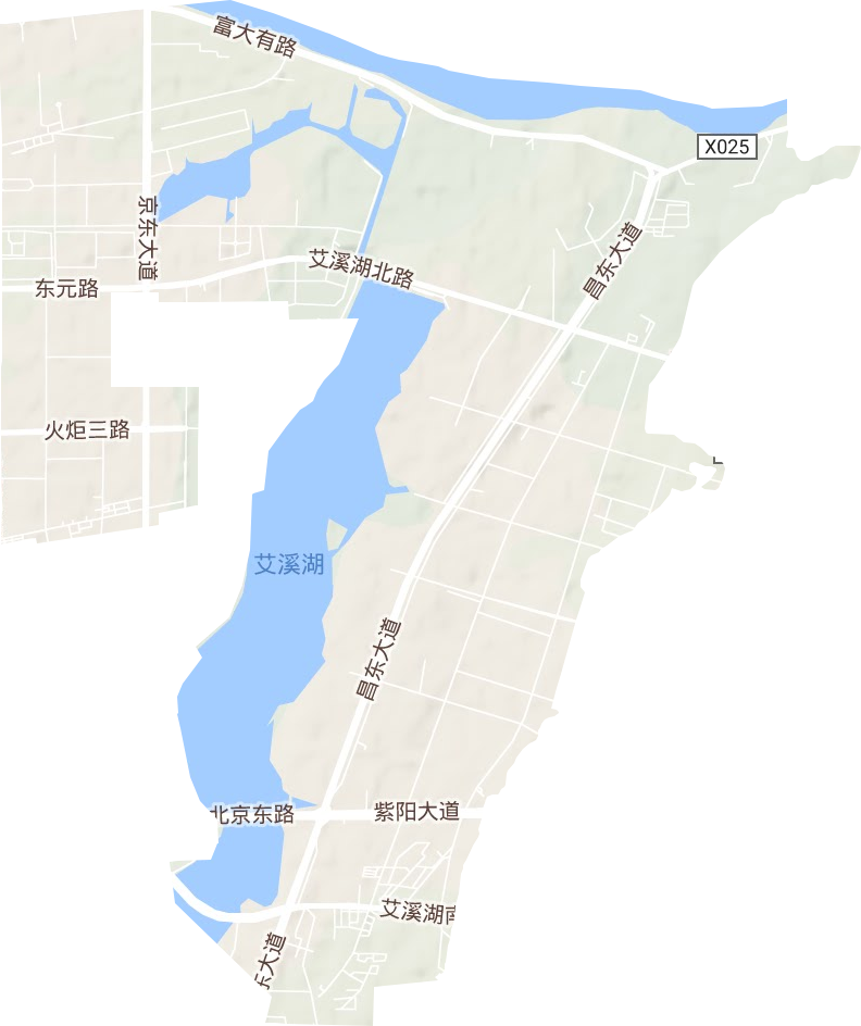 艾溪湖管理处（南昌高新开发区）地形图