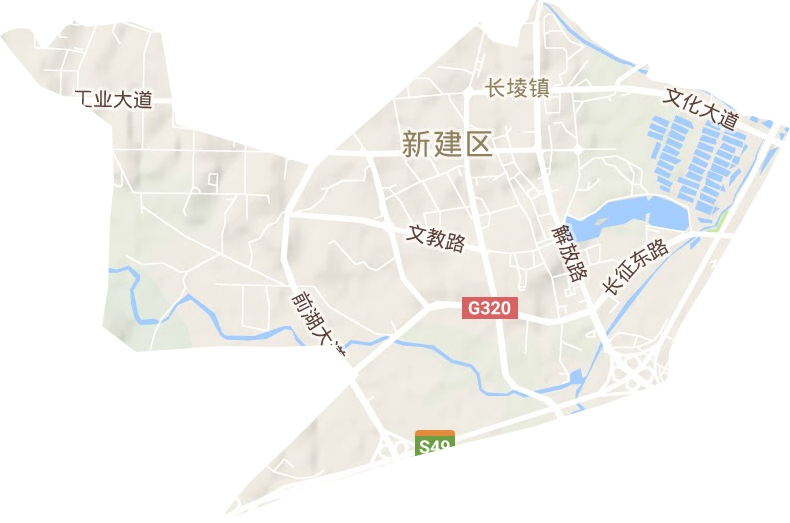 长堎镇地形图