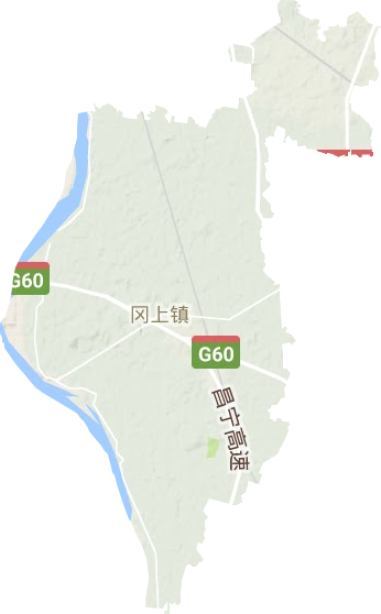 冈上镇地形图