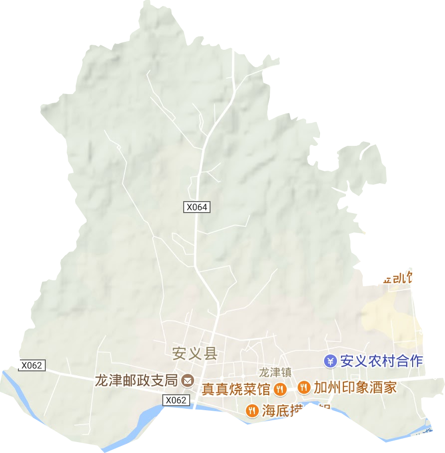 龙津镇地形图