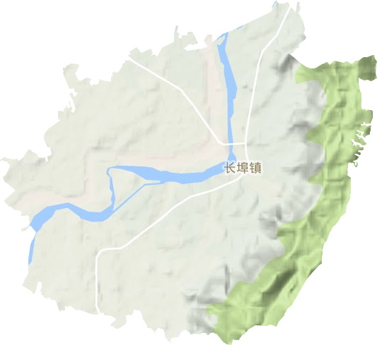 长埠镇地形图