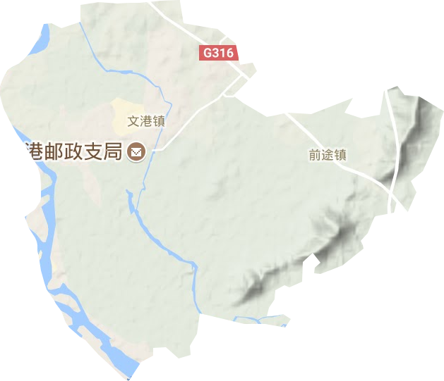 文港镇地形图