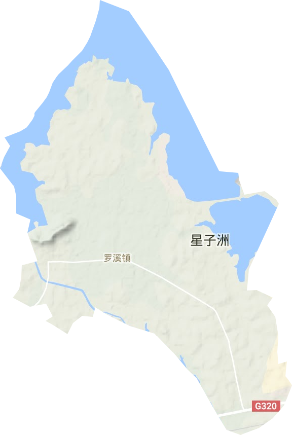 罗溪镇地形图
