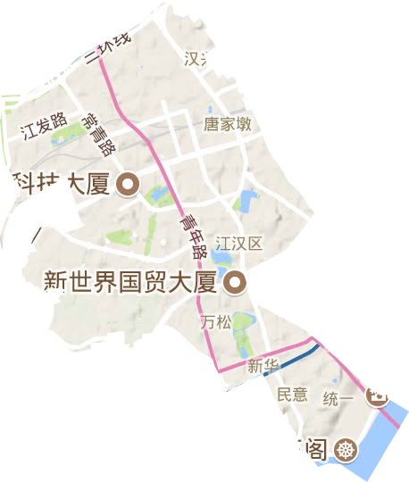 江汉区地形图