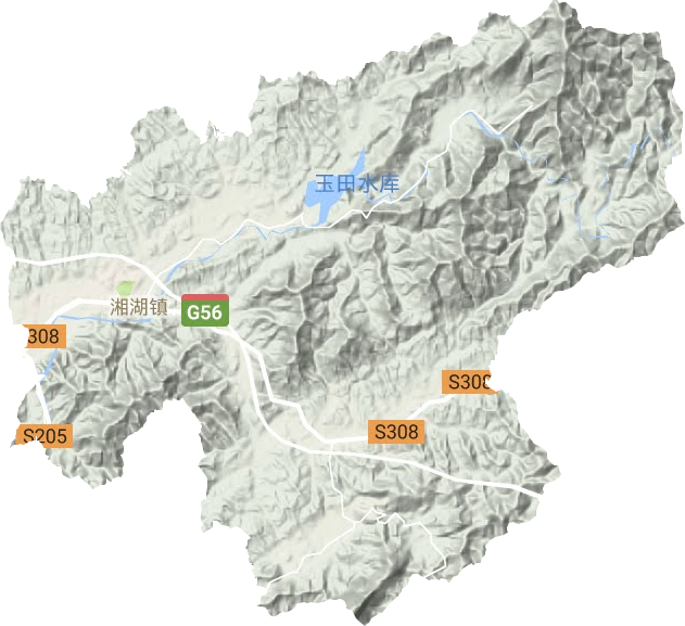 湘湖镇地形图