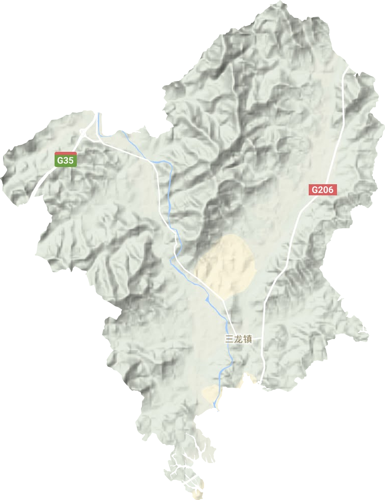 三龙镇地形图