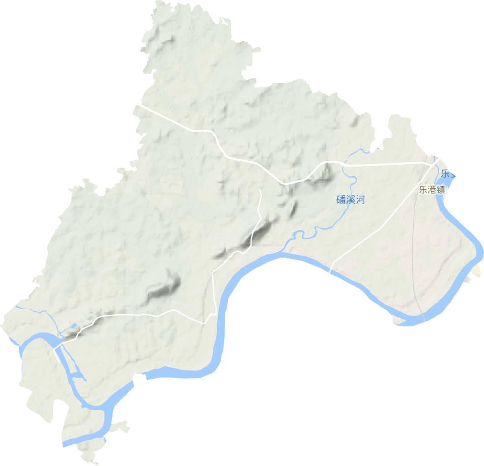 乐港镇地形图