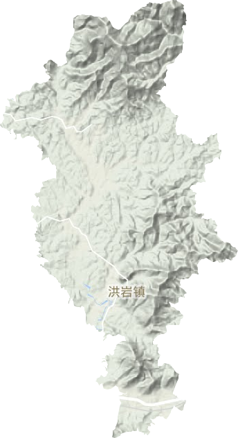 洪岩镇地形图