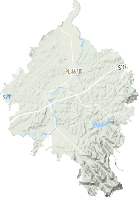 礼林镇地形图